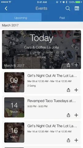 events feature
